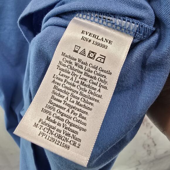 Everlane T Shirt Mens XS Light Blue Short Sleeve Crew Neck Organic Cotton - Picture 8 of 8